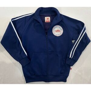 Cleveland Cavaliers Track Jacket Men M NBA Retro-Style Zip Blue Cavs Distressed